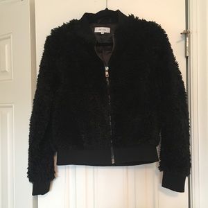 Nordstrom furry bomber jacket